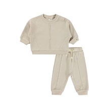 Civil Baby Etiketli 6-18 Ay Takım - Bej Taş Rengi