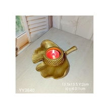 Yy3840 - Yaprak Üzerinde Tea Light Mumluk - Silikon Kalip, Yy3840
