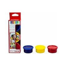 Sudor Parmak Boyası, 3 Renk Set, Kırmızı-sarı-mavi, Çocuklar İçin 12