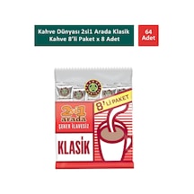 Kahve Dünyası 2si1 Arada Klasik Kahve 8'li 8 x 12'li