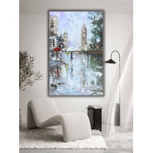 Yağlı Boya Tablo %100 El Yapımı 74cmx104cm Şehir Manzara