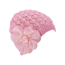 Bay Şapkacı Kız Bebek Merserize Bere Pembe 4849 0-1 Yaş-Pembe
