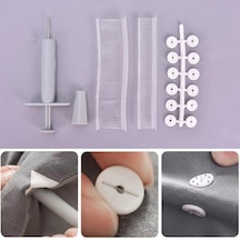 Yorgan  Kılıfı Nevresim Sabitleme Klips Takımı Beyaz