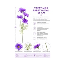 Yapay Mor Papatya Dal 55 Cm