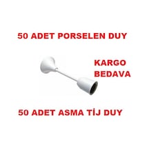 Asma Tij Duy . Tij Duy Porselen Gövde Kablolu E 27 50 Adet