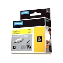 Dymo Rhinopro Isıyla Küçülen Şerit 9 Mmx1,5 M Sarı/siyah Diğer