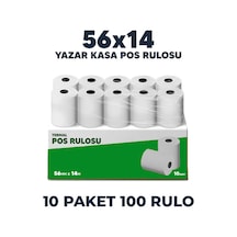 56x14 10 Paket 100 Rulo Termal Pos Rulosu / Pos Kağıdı