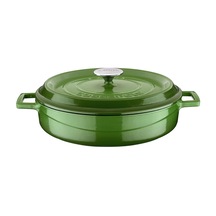 Döküm Çok Amaçlı Yayvan Tencere. Trendy Serisi Çap Ø 32cm. Yeşil Çok Renkli