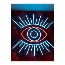 Dez Neon Tabela Göz Ve Kirpikler Dekoratif Led Işık 50x50cm