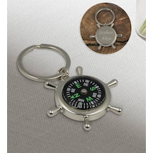 BK Gift Kişiye Özel İsimli 2001 Pusulalı Metal Anahtarlık