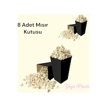 Mısır Kutusu Mısır Cips 8 Adet Adet Parti Malzemeleri Siyah Tüm Yaşlar