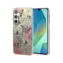 Newface Samsung Galaxy A55 5g Kılıf Blade Aynalı Desenli Kapak - Desen 6 Pembe