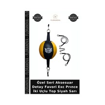 Özel Seri Aksesuar Detay Favori Exc Prınce İki Uçlu Top Siyah Sarı Siyah - Sarı