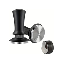 Dashanshop Kalibre Yaylı 53mm Paslanmaz Çelik Espresso Tamper - Kahve Öğütme Aleti Gri Desenli