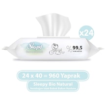 Sleepy Bio Natural Yenidoğan Islak Bebek Bakım Havlusu 24 X 40'Lı