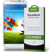 Samsung Galaxy S4 ile Uyumlu Temperli Ekran Koruyucu Kırılmaz Cam Ekonomik 5'li Paket
