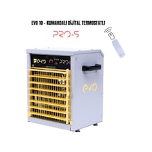 Evo10 Pros - 10 Kw Kumandalı Ve Dijital Endüstriyel Elektrikli Fanlı Isıtıcı