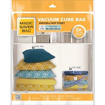 Magic Saver Bag 2'Li Large Küp Vakumlu Poşet