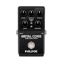 Nux Metal Core Deluxe Mkıı Profesyonel - Yüksek Gain Efekt Pedalı 3 Farklı Amfi Modeli Duo Rect, Fireman, Vh4 , Dahili Noise Gate, Usb İle Ir Yükleme Ölçüler: 122 X 72 X 47 Mm
