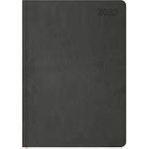 Keskin Ajanda Günlük 14 x 20 CM Termo Deri Gri 832907-1 Adet Beyaz