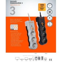 Tsk19010 Powersurge 3-surge Protectıon Plug-1050 Joule- Wıth Siyah