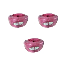 Favori İp Halat Fh03 Pp Naylon Burgulu Örgü Çamaşır İpi - Pembe - 100 Metre - 3 Adet Diğer