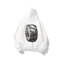 Tarzsokak Unisex Utopia Wheel Travis Scott Sweatshirt Hoodie Beyaz