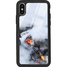Apple Uyumlu iPhone Xs Max Formula 1 Tasarımlı Glossy Telefon Kılıfı Siyah