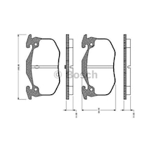 BOSCH 986495236 Fren Balatası Arka CLIO I 90- CLIO II Megane I 95- / 106 II 96- 205 83- 206 98- 309 / Zx 91- Saxo 96- Xsara 97- İnce Tıp