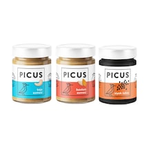 Picus Kaju Ezmesi 195 G + Badem Ezmesi 195 G + Siyah Tahin 210 G