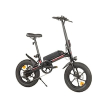 Kron Elektrone Mini Volt 16 Jant Mekanik Disk Fren Elektrikli Bisiklet 36v 250 Watt Siyah Kırmızı Gri
