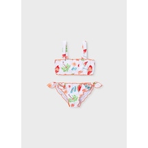 Mayoral Kız Çocuk Desenli Bikini - 03735 Mavi