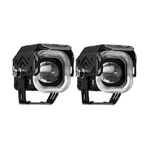 Xuweiwei 2 Adet Motosiklet Led Spot Sis Farları Yüksek Düşük Sürüş Lambası Evrensel Atv Suv Utv