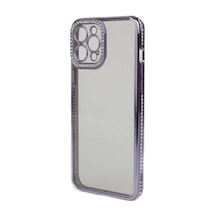 Apple Uyumlu  iPhone 12 Pro Kılıf Kamera Korumalı Taşlı Zore Mina Kılıf
