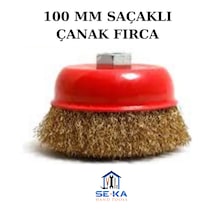 Saçaklı Çanak Tel Fırça 100 Mm Spiral Taşlama Uyumlu Pas Boya Temizleme Metal Fırça
