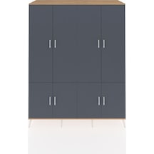 Kronos Gardrop 10 Raflı 8 Kapaklı 176x59x221 Çam-antrasit/çam Antrasit/çam