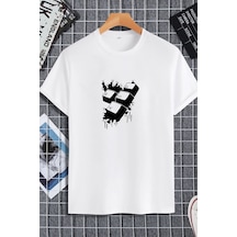 Unisex Kadın Erkek W A S D Gaming Baskılı Oversize T-shirt Beyaz Mck2277 Beyaz
