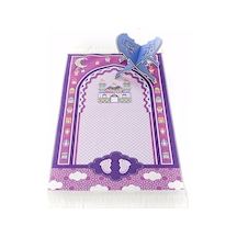 Çocuk Seccadesi Sahra Mor 82 45 Cm 110 Gr - Tesbih Hediyeli Çok Renkli
