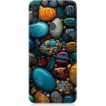 Samsung Galaxy A11 Uyumlu Renkli Doğal Taşlar Desenli Silikon Kılıf