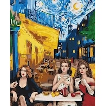 Cafe Terasta 3 Guzel Sayılarla Boyama Seti - Çerçeveli, 40x50cm