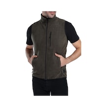 Ghassy Co. Erkek Çok Cepli Koyu Haki Polar Yelek 538711625