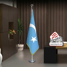 Doğu Türkistan Bayrağı - Bayrak -ofis -makam-toplantı Odaları -direkli -saçaklı Makam Bayrağı 1