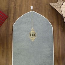 İsme Özel Mahya Desenli Lüks Astarlı Biyeli Şönil Seccade-gri 66x125cm 565 Gr Çok Renkli