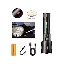 Ps-9885 Profesyonel Zoomlu 50w Şarjlı Powerbank Avcı Polis El Feneri