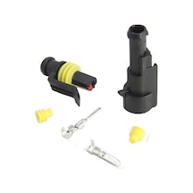 25 Adet 1 Pin Süper Seal Konnektör Su Geçirmez Oto Dişi Erkek (552491009)