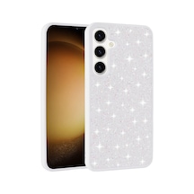 Zore Galaxy S25 Plus Kılıf Parlak Taşlı Tasarım Nvth Pırlanta Kapak - Siyah