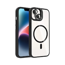 Joko Apple iPhone Uyumlu 14 Remim Lensli Magsafe Standlı Kapak - Siyah