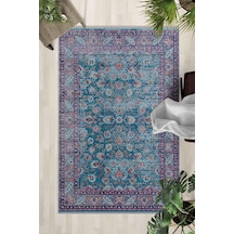 Kaymaz Taban Yıkanabilir Halı Mutfak, Salon, Yatak Odası İçin Modern Dijital Baskı Halı Slnhalı55 - 164 Çok Renkli