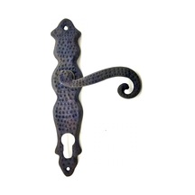 Hubrendy Çer Antika Tarz Dekoratif Pirinç Ferforje Oda Kapı Kolu - 210x43 Mm, Oksit