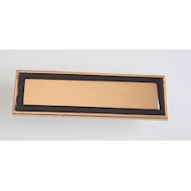 Angel Çanta Aksesuar Siyah Çerçeveli Light Gold Plaka Süs